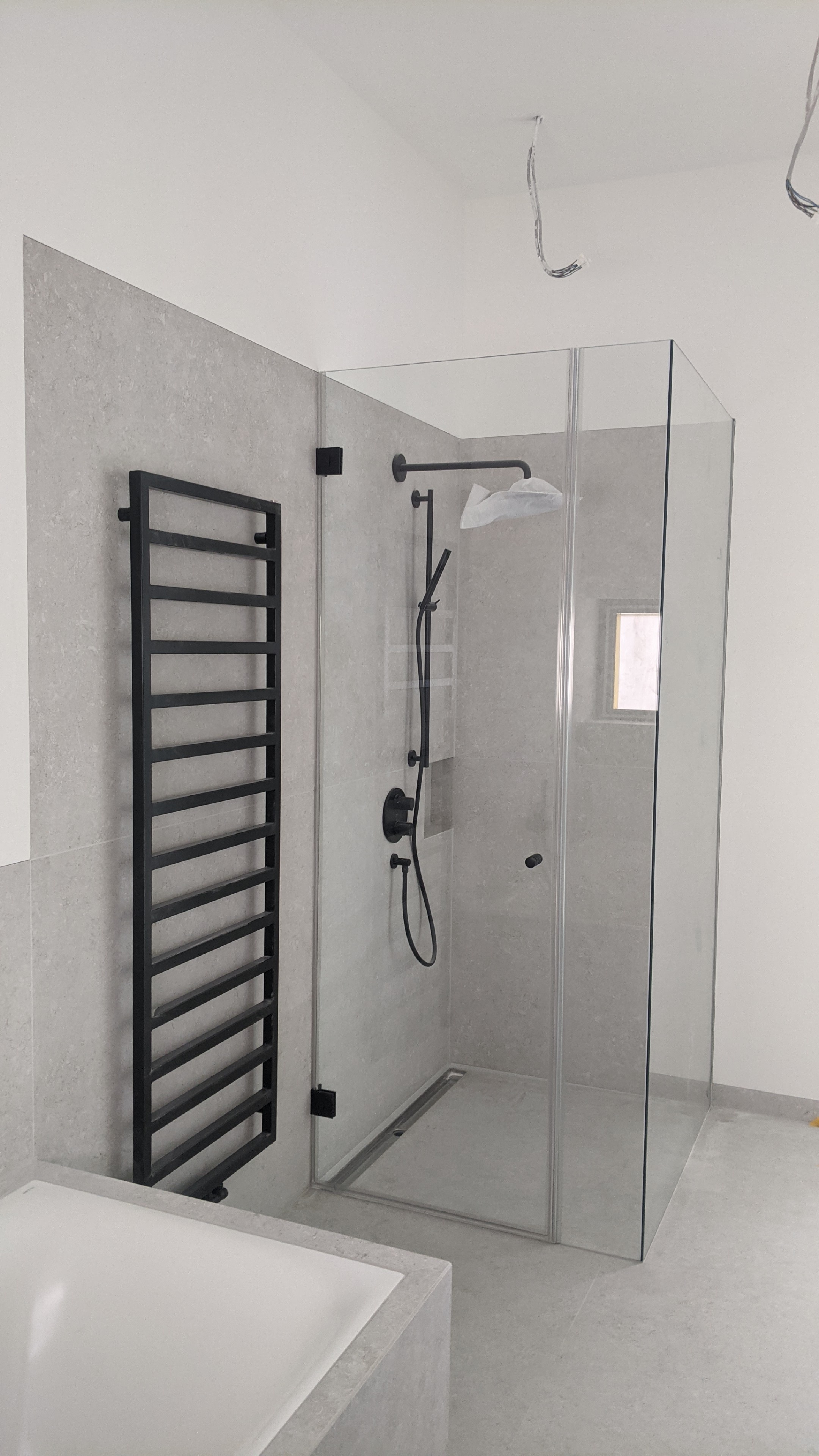 Eckdusche UV Kleben